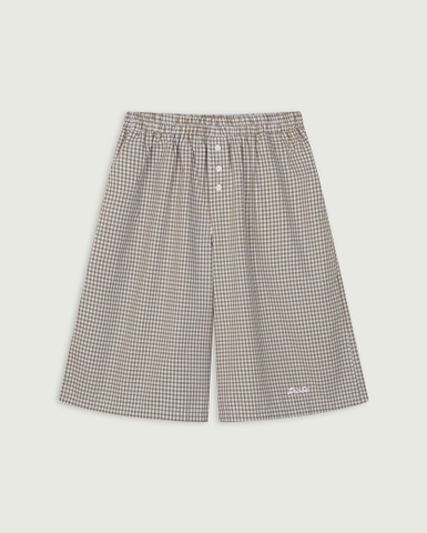 Easy Plaid Shorts - Blue & Tan
