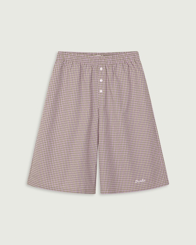 Easy Plaid Shorts - Lilac & Tan