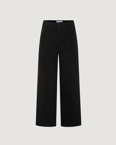 Khaki Essential Straight Pants - Darkest Black