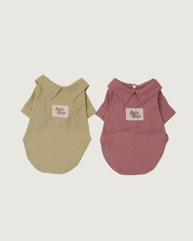 Pet Plaid Shirt - Rose-wood