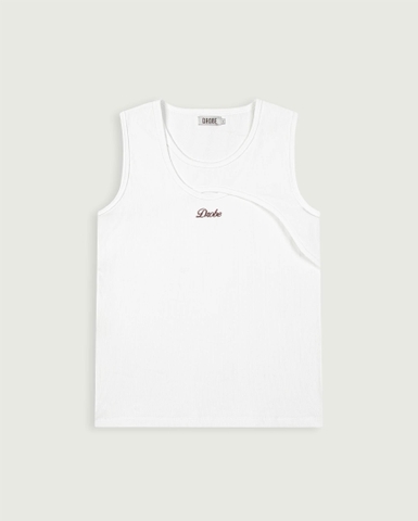 Essential Embroidered Tank - Off-white