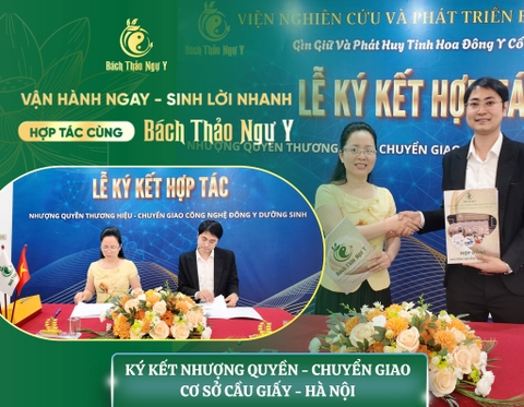 LỄ KÝ KẾT HỢP TÁC CHUYỂN GIAO CÔNG NGHỆ BÁCH THẢO NGỰ Y CƠ SỞ CẦU GIẤY