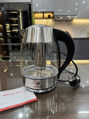 Ấm siêu tốc thủy tinh có lõi lọc trà Kailer (6/t), KL-268