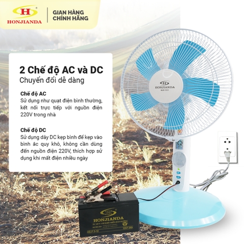Quạt điện kẹp bình 12inch Honjianda FL-1212