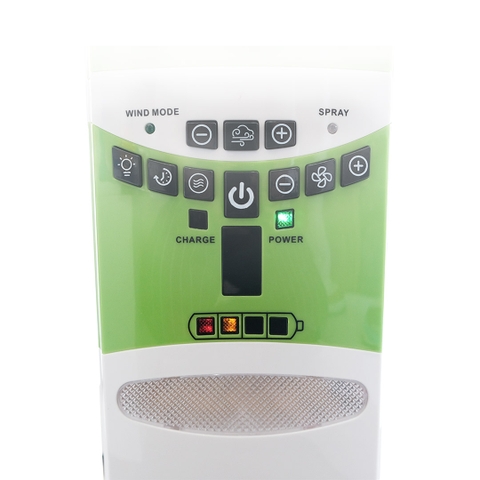 Quạt sạc tích điện hơi nước Honjianda 918PS - chế độ gió tự nhiên, lồng quạt 18 inch, có bánh xe di chuyển tiện lợi