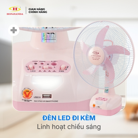 Quạt sạc tích điện 14 inch HJD FL304