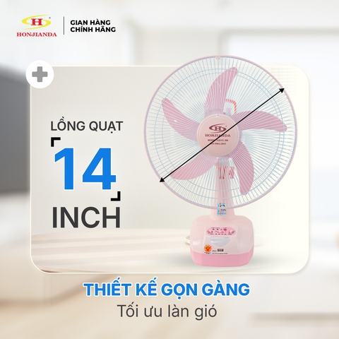Quạt sạc tích điện 14 inch HJD FL304
