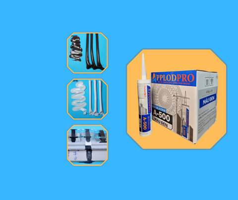 KEO SILICONE APPLODPRO – A500 MÀU TRẮNG SỮA, ĐEN (24 chai/Thùng)