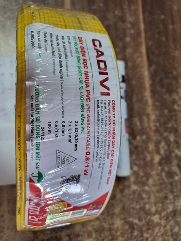 Cáp mềm Cadivi 2x1.0