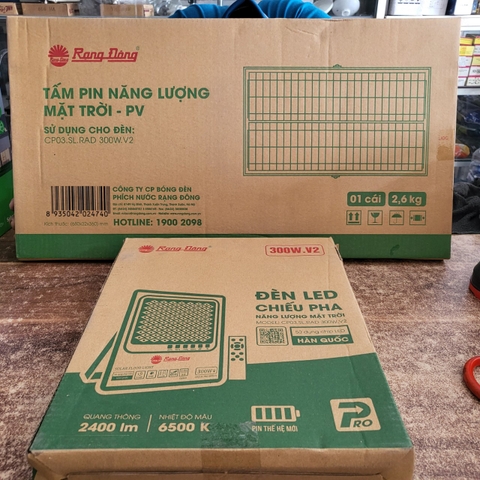 Đèn led Pha Rạng Đông Năng Lượng mặt trời 300W