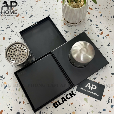 Phễu thu sàn vuông ô dán gạch 15x15cm chất liệu INOX 304 dày chắc chắn - AP HOME