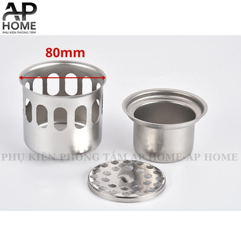 Phễu thu sàn vuông ô dán gạch 15x15cm chất liệu INOX 304 dày chắc chắn - AP HOME