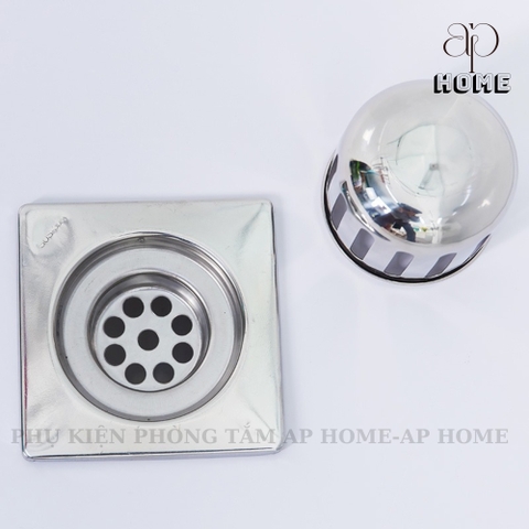Cầu chắn rác ban công sân thượng bằng INOX - Cầu đế vuông phi 90