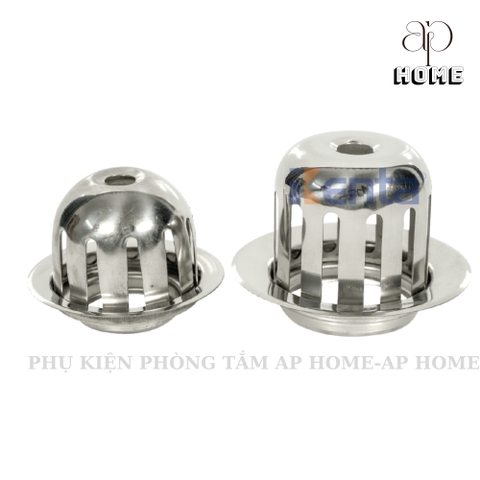 Cầu chắn rác ban công sân thượng bằng INOX - Cầu đế tròn phi 60