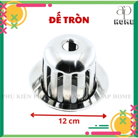 Cầu chắn rác ban công sân thượng bằng INOX - Cầu đế tròn phi 60