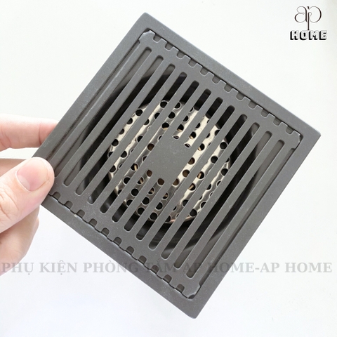 Phễu thoát sàn chống hôi chống côn trùng lưới INOX 304 đúc loại dày - Lưới xám 15x15 Inox đầu đạn nhỏ