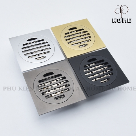 Phễu thoát nước bằng đồng đúc thu sàn chống hôi chống côn trùng hố ga chất liệu dày năng -   XÁM NANO 12x12