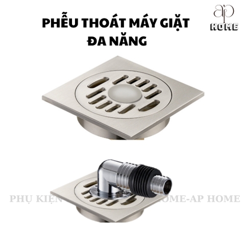 Phễu Thoát Sàn Bằng Đồng Gắn Ống Máy Giặt Đa Năng 10x10cm Chống Hôi, Ngăn Côn Trùng