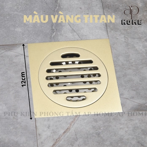 Phễu thoát nước bằng đồng đúc thu sàn chống hôi chống côn trùng hố ga chất liệu dày năng -   VÀNG TITAN 12x12
