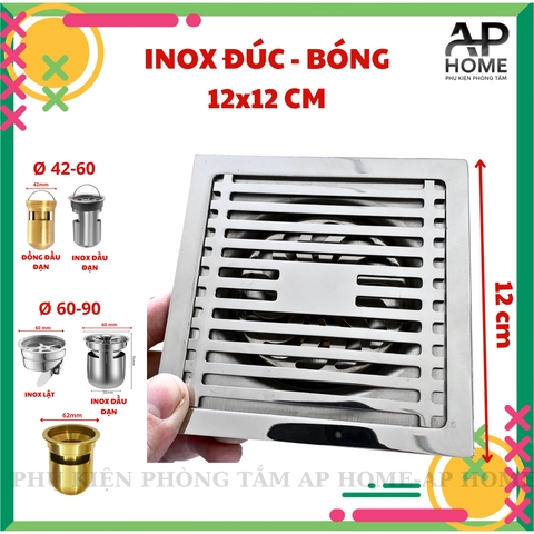 Phễu thoát sàn chống hôi chống côn trùng lưới INOX 304 đúc loại dày - Lưới bóng 12x12 Đồng đầu đạn nhỏ
