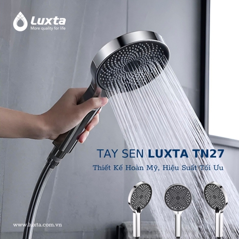 Tay sen tắm cao cấp nhựa ABS mạ chrome 3 chế độ LUXTA TN27
