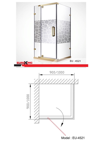 Phòng tắm vách kính EU-4521