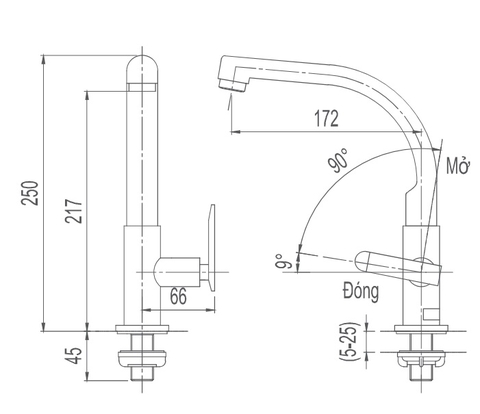 Vòi Rửa Chén Lạnh INAX SFV-29