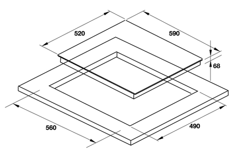 Bếp Điện Từ Hafele HC-I603D 536.61.631 3 Vùng Nấu