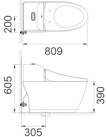 Bồn Cầu 1 Khối INAX AC-1032VN (2 nhấn)