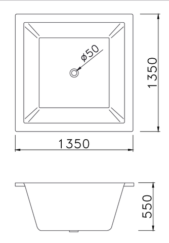 Bồn Tắm Xây 1400cm CAESAR 280l AT7135