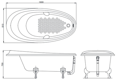 Bồn Tắm TOTO PPY1610HIPTV14E#S