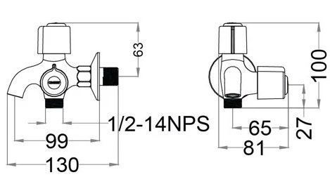 Vòi Hồ Nhựa CAESAR W038P
