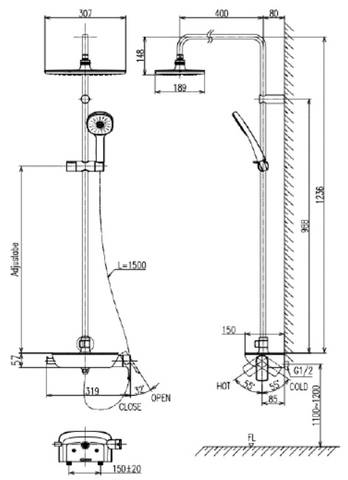 Sen cây nóng lạnh INAX BFV-615S-8C