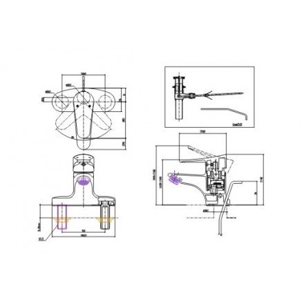 Vòi Lavabo Nóng Lạnh INAX LFV-1001S