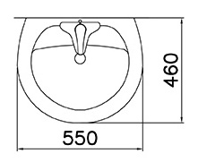 Lavabo Treo Tường không chân CAESAR L2220