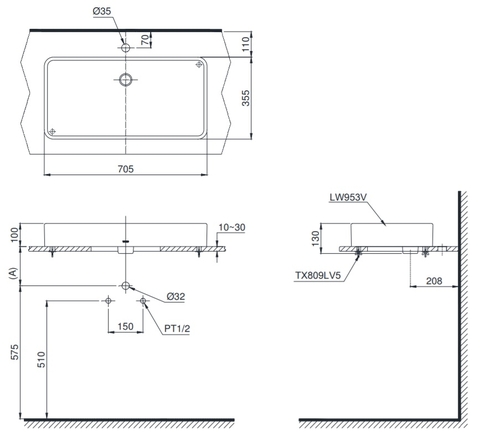 Lavabo Đặt Bàn TOTO LT953