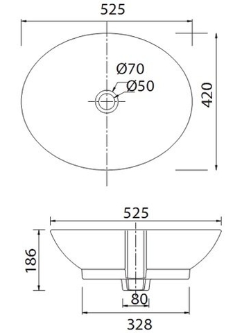 Lavabo Đặt Bàn VIGLACERA BS415