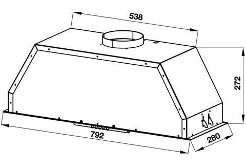 Máy Hút Khói Khử Mùi Hafele HH-BI79A 533.80.038 Âm Tủ