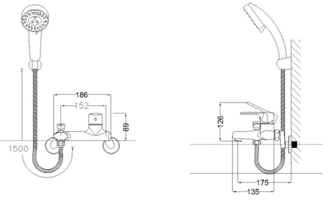 Sen Tắm Nóng Lạnh Tay Sen Tròn 3 chế độ CAESAR S433C