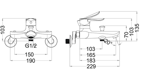 Sen Tắm Nóng Lạnh Xả Bồn Tắm Bát Sen Tròn 3 chế độ CAESAR S733C