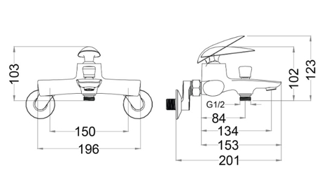 Sen Tắm Nóng Lạnh Bát Sen Dài 3 chế độ CAESAR S813C