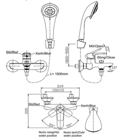Sen Tắm Nóng Lạnh VIGLACERA VG532
