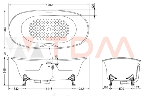 Bồn Tắm TOTO PPY1806PWNE#P