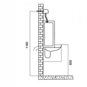 Bồn Tiểu Nam Treo Tường VIGLACERA TT5