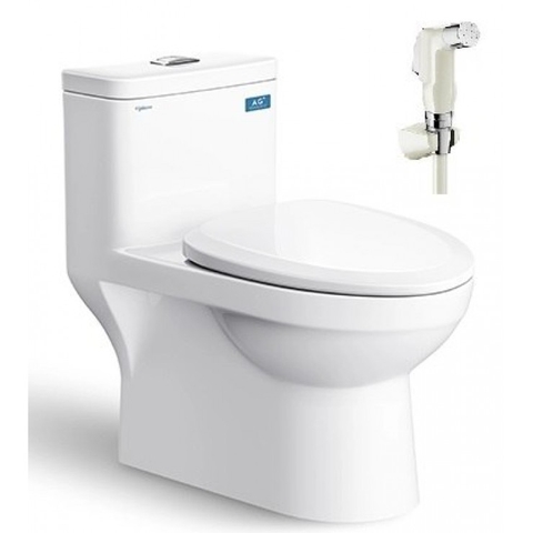 Bồn Cầu 1 Khối VIGLACERA MK2 (Nano Titan, Phụ kiện, nắp êm) + Xịt VG826