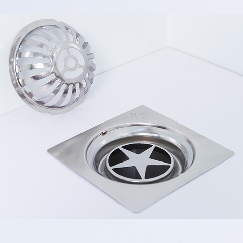 Hố Ga Thoát Sàn Chu Lai Inox 304, Phễu Thoát Nước Chống Hôi Phi 60,90-  Quả cầu phi 114,15x15cm