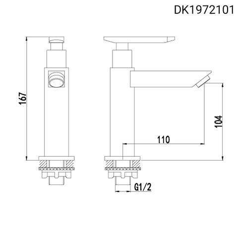 Vòi lavabo lạnh DK 1972101