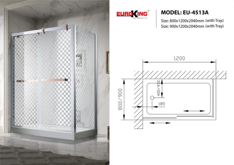 Phòng tắm vách kính EU-4513