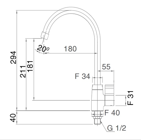 Vòi Rửa Chén Lạnh INAX SFV-21