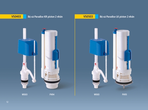 Bộ xả bồn cầu VS0407N két rời